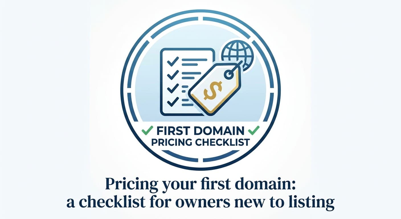 Pricing your first domain: a checklist for owners new to listing
